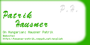 patrik hausner business card